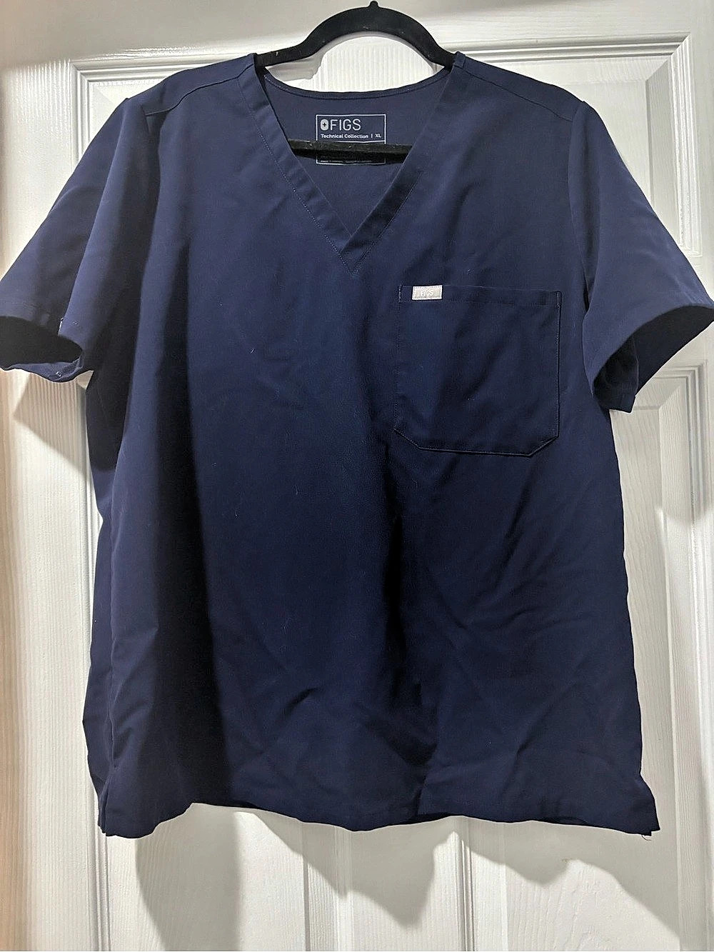 FIGS Scrub Top Short Sleeve Blue XL